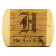 Load image into Gallery viewer, Live Love Laugh Cutting Board Anagram &quot;H&quot;