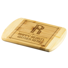 Load image into Gallery viewer, Happy Hearts Gather Here Cutting Board Anagram &quot;R&quot;