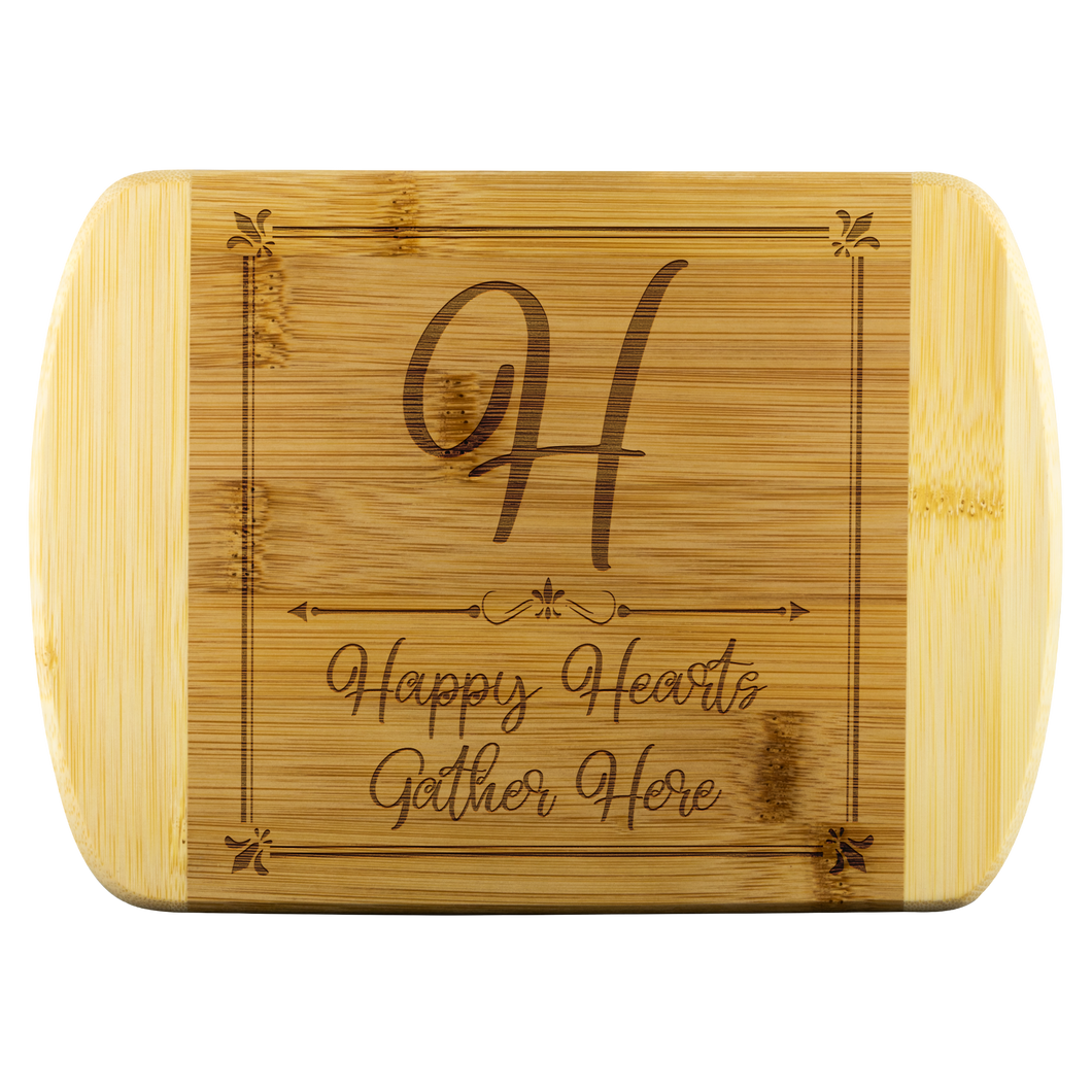 Happy Hearts Gather Here Cutting Board Anagram 