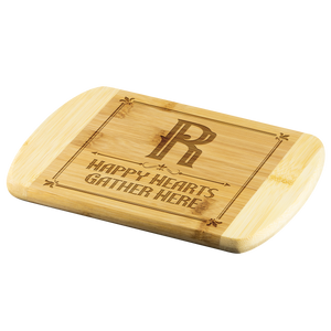 Happy Hearts Gather Here Cutting Board Anagram "R" (style 2)