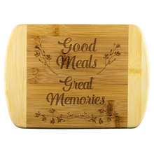 Load image into Gallery viewer, Good Meals Great Memories Cutting Board